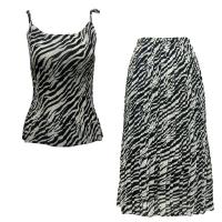 Sets Georgette Mini Pleat - Spaghetti Tank - Zebra Stripe