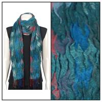 Scarves - Crinkled - Multi - Seagreen