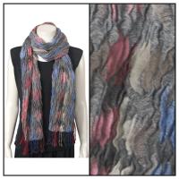 Scarves - Crinkled - Multi - Grey