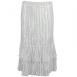 Satin Mini Pleat Tiered Skirt - Solid White