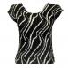 Magic Crush Satin Cap Sleeve - Ribbon Black-White