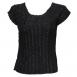Magic Crush Satin Cap Sleeve - Solid Black