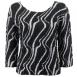 Magic Crush Silky Touch Three Quarter - Ribbon Black-White