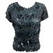Origami Cap Sleeve - Black-White