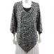 Slinky Style Poncho - Leopard Black-White