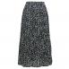 Georgette Mini Pleat Ankle Length Skirt - Polka Dot Black-White