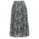 Georgette Mini Pleat Ankle Length Skirt - Zebra Stripe