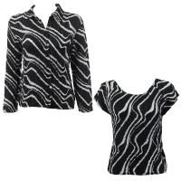 Twin Sets Silky Touch - Blouse / Cap Sleeve - Ribbon Black-White