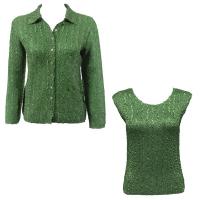 Twin Sets Silky Touch - Blouse / Cap Sleeve - Solid Green