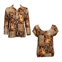 Twin Sets Satin - Blouse / Cap Sleeve - Multi Animal Floral