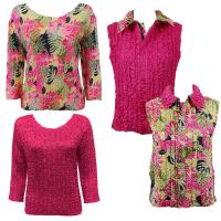 Sets - Reversible Vest / Two TQ Tops - Tropical Heat - Hot Pink