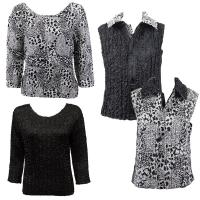 Sets - Reversible Vest / Two TQ Tops - Reptile Black-White - Black