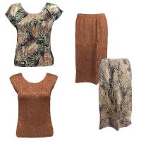 Sets Magic Crush Silky Touch - Two Cap/Calf Skirt - Swirl Animal - Dark Taupe