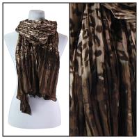 Scarves - Pleated Leopard 1003 - Brown