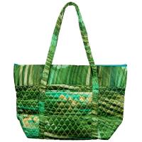 Quilted Bags - Large Tote - Desert Print - Green