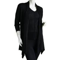 Magic Convertible Ribbed Sweater  - Black
