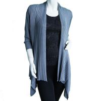 Magic Convertible Ribbed Sweater  - Charcoal