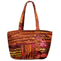 Quilted Bags - Small Tote - Desert Print - Mauve