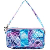 Quilted Bags - Wristlet - Abstract Paint Splatter - Blue