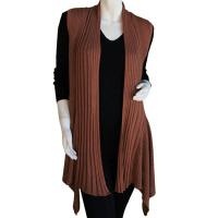 Magic Convertible Ribbed Sweater Vest - Camel