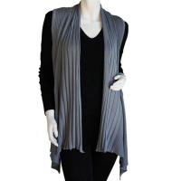 Magic Convertible Ribbed Sweater Vest - Charcoal