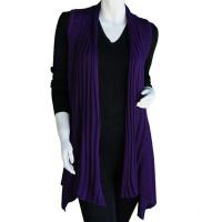 Magic Convertible Ribbed Sweater Vest - Eggplant