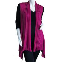 Magic Convertible Ribbed Sweater Vest - Magenta