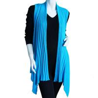 Magic Convertible Ribbed Sweater Vest - Turquoise