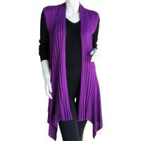 Magic Convertible Ribbed Sweater Vest - Purple