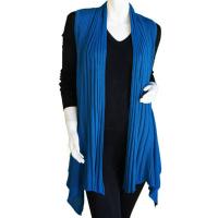 Magic Convertible Ribbed Sweater Vest - Azure