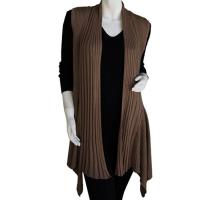 Magic Convertible Ribbed Sweater Vest - Mocha
