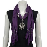 Scarves - Dreamcatcher Pendant - Polyester - Eggplant