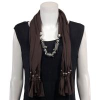 Scarves - Abstract Charms - Jersey Knit - Brown