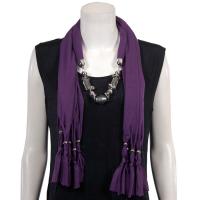 Scarves - Abstract Charms - Jersey Knit - Eggplant