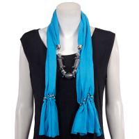 Scarves - Abstract Charms - Jersey Knit - Sky Blue
