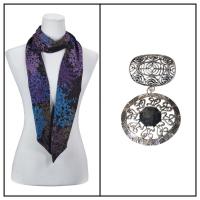 Scarves - Magic Slinky w/ Pendant - Multi Floral w/ Pendant #520