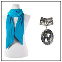 Scarves - Magic Slinky w/ Pendant - Teal w/ Pendant #465
