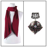 Scarves - Magic Slinky w/ Pendant - Wine w/ Pendant #024