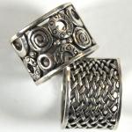 Scarf Rings - 03 Silver Reversible (2 Pack)