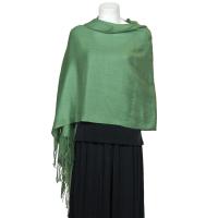 Pashmina Style Shawls - Solid - Green