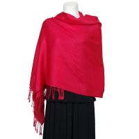Pashmina Style Shawls - Solid - Red