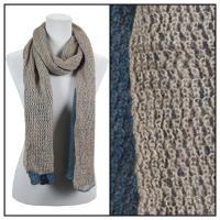 Scarves - Crochet Two-Ply 8086 - Denim-Beige