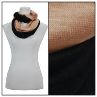 Infinity Scarves - Two-Tone 207 - Black-Beige