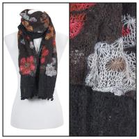 Scarves - Flower Pom Pom 2013 - Black