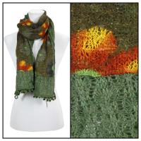 Scarves - Flower Pom Pom 2013 - Green