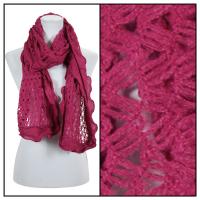Scarves - Scalloped Edge Mohair Style  4069 - Burgundy