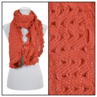 Scarves - Scalloped Edge Mohair Style  4069 - Orange