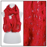 Scarves - Scalloped Edge Mohair Style  4069 - Red