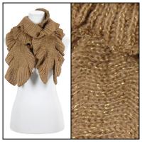 Scarves - Ruffle Knit Metallic 4085 - Brown