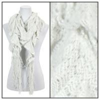 Scarves - Ruffle Knit w/ Lurex Sparkle 4113 - Light Grey